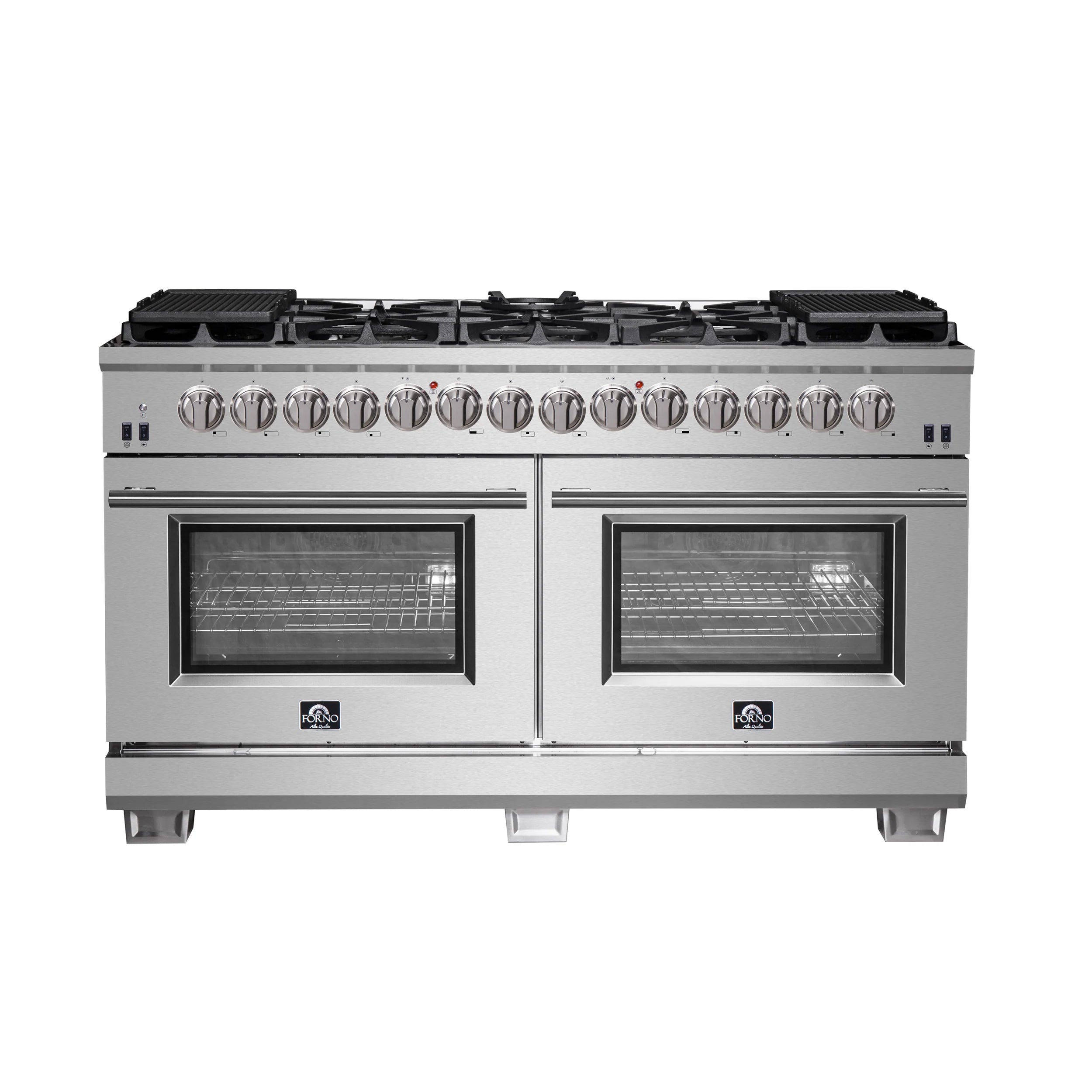 Forno, Capriasca 60' Freestanding Dual Fuel Range, LED Knobs FFSGS6187-60