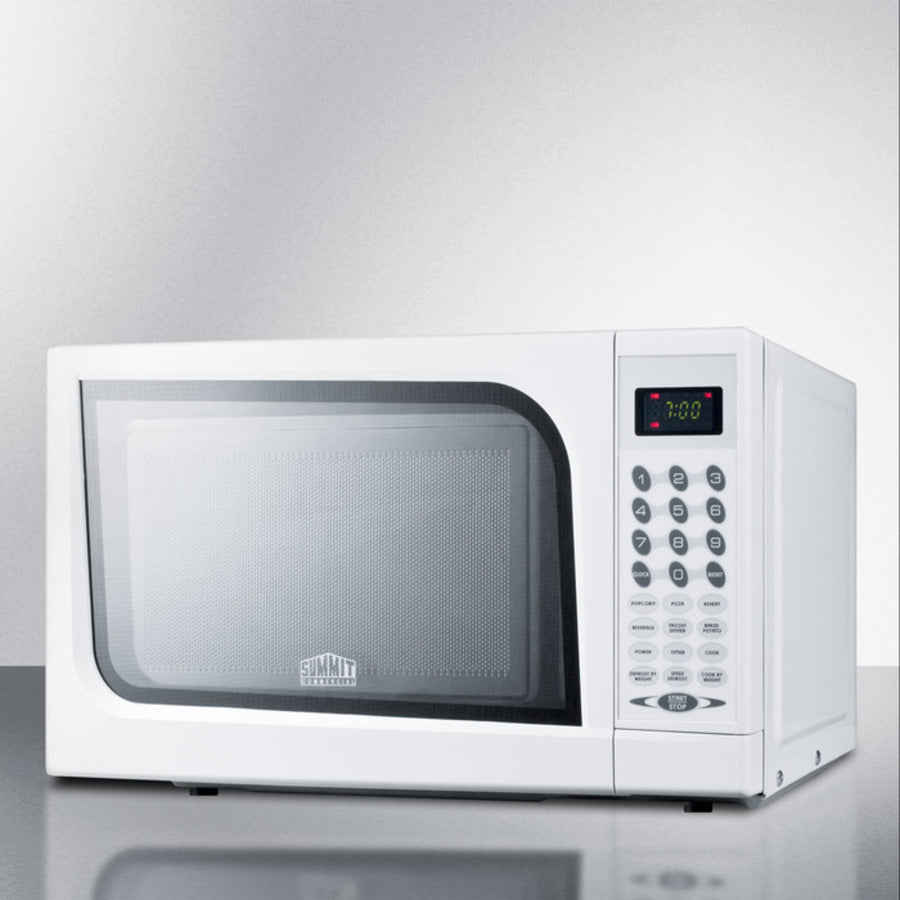 Summit 18" Compact Microwave with 800 Cooking Watts, Multiple Power Levels, One-Touch Auto Cook Menu - SM901WH