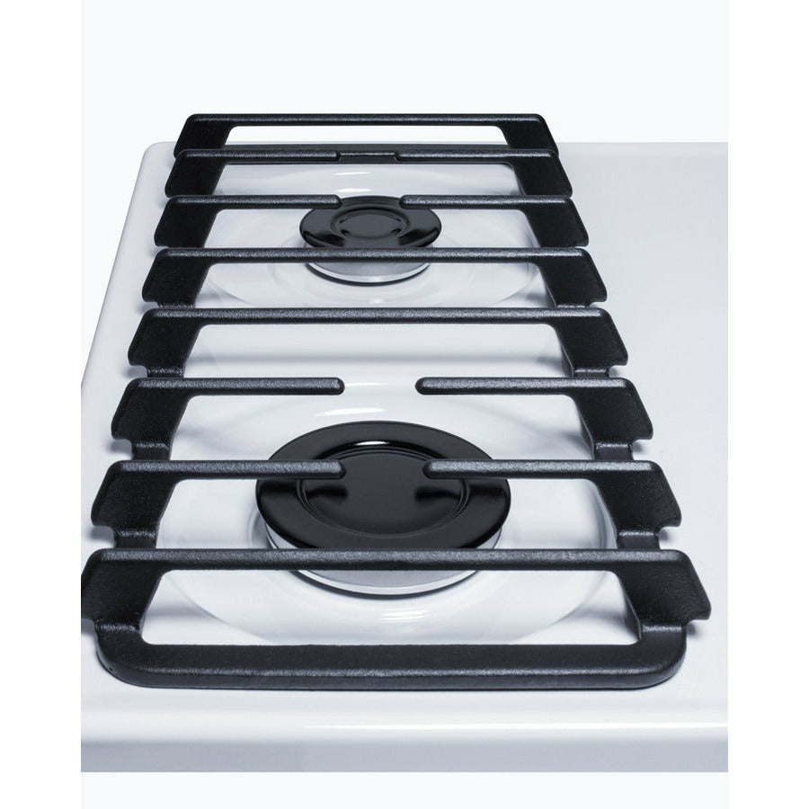 Summit 24" Wide 4-Burner Gas Cooktop with 4 Sealed Burners, Cast Iron Grates, Porcelainized Cooking Surface in White - WTL033S