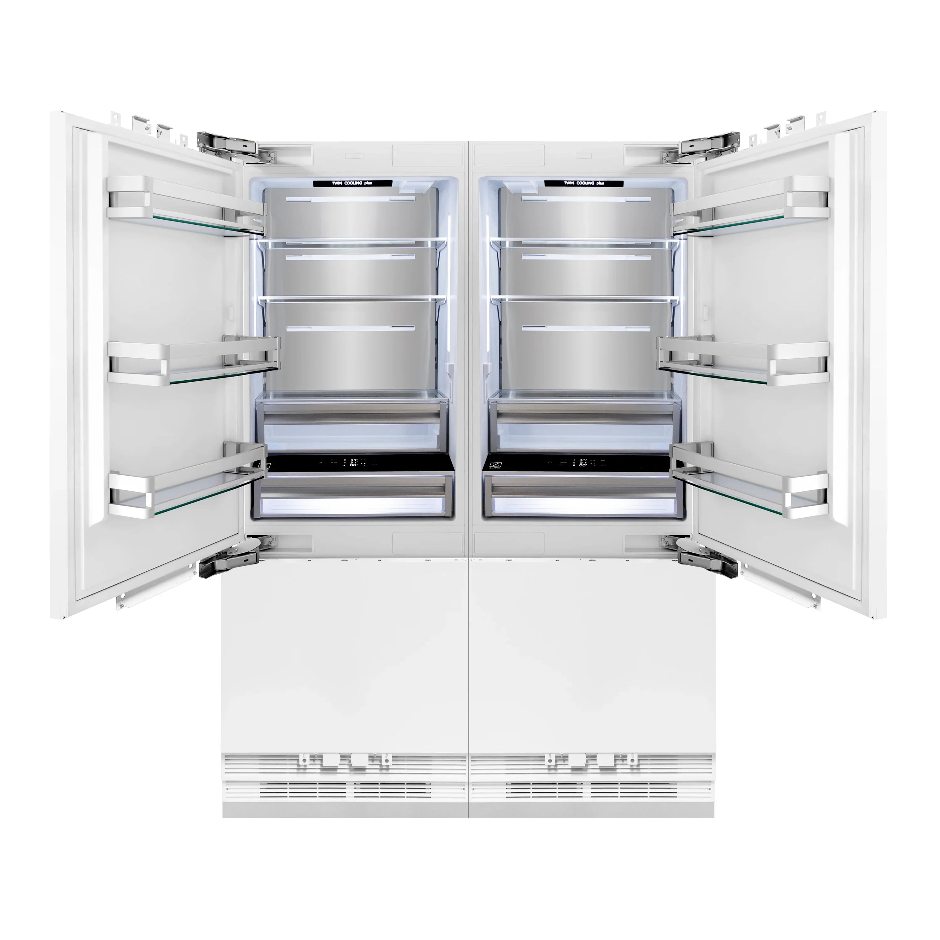 ZLINE 60" 32.2 cu. Ft. Panel Ready Built-In 4-Door French Door Refrigerator with Internal Water and Ice Dispenser (RBIV-60)