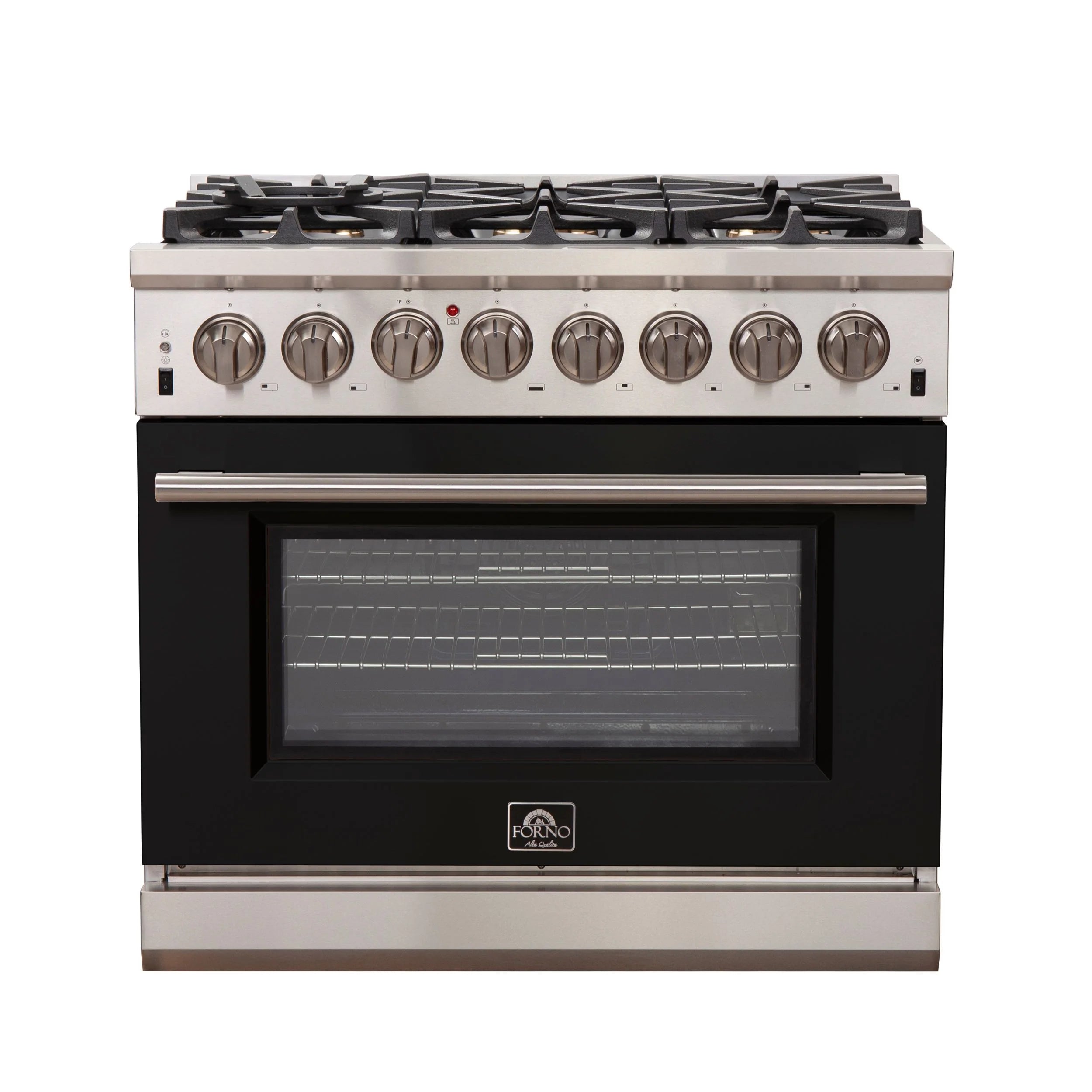 Forno, Capriasca 36' Freestanding Dual Fuel Range, LED Knobs FFSGS6187-36