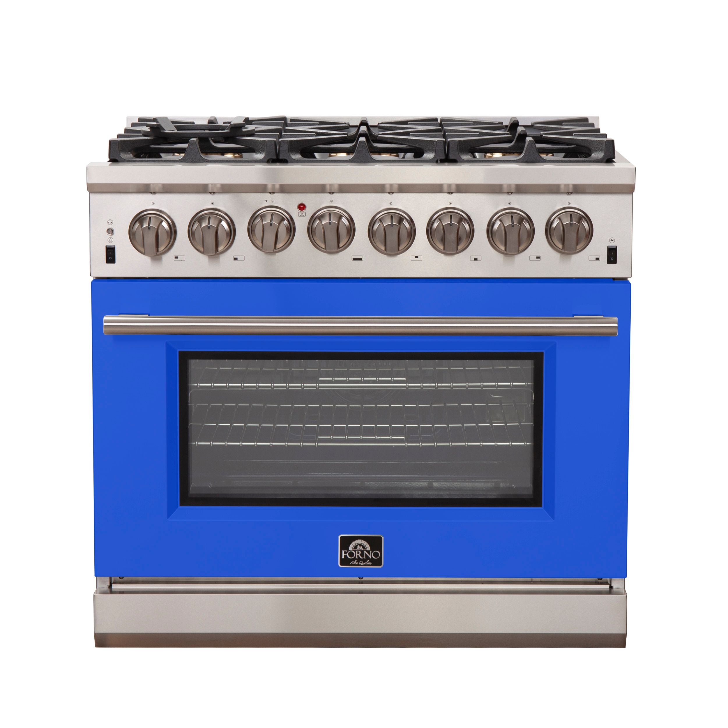 Forno, Capriasca 36' Freestanding Dual Fuel Range, LED Knobs FFSGS6187-36