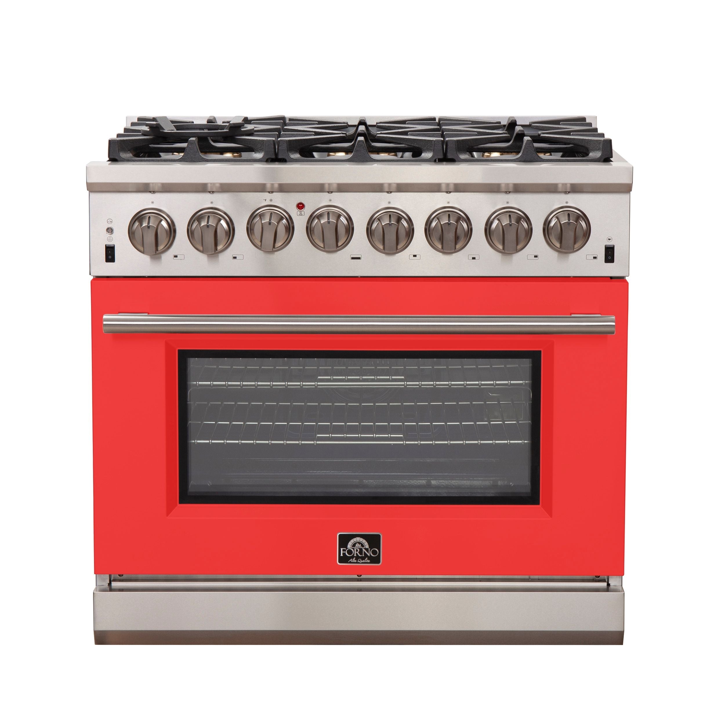 Forno, Capriasca 36' Freestanding Dual Fuel Range, LED Knobs FFSGS6187-36