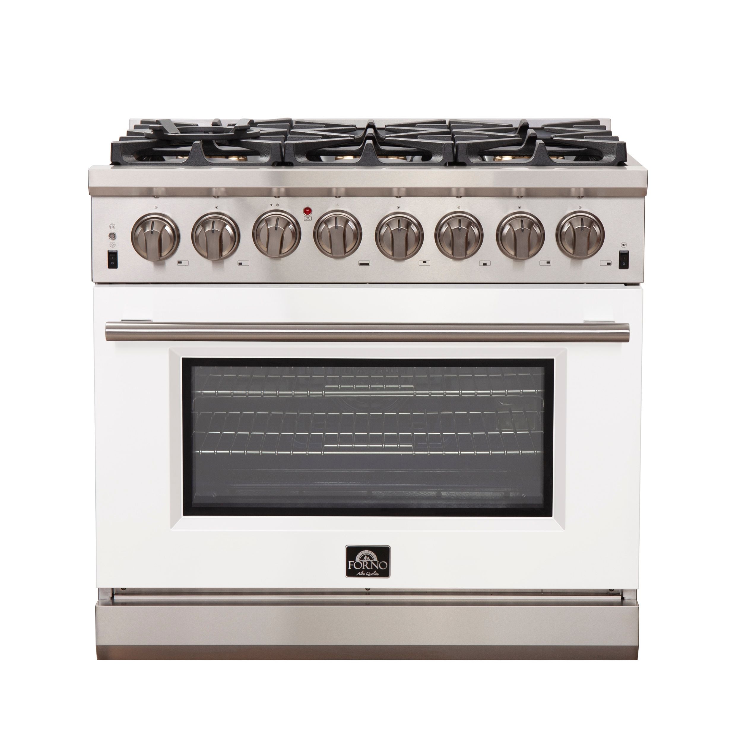 Forno, Capriasca 36' Freestanding Dual Fuel Range, LED Knobs FFSGS6187-36