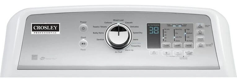 Crosley Professional® 7.4 Cu. Ft. White Front Load Gas Dryer YTD74G2SNWS