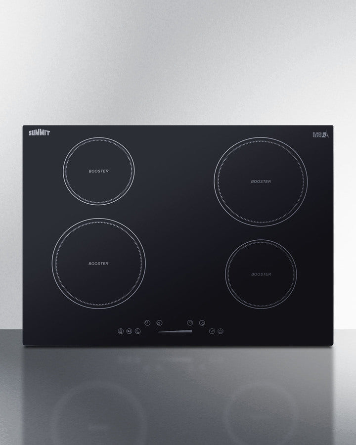 Summit 30" Wide 208-240V 4-Zone Induction Cooktop with 4 Elements, Hot Surface Indicator, ADA Compliant, Induction Technology, Child Lock, Safety Shut-Off Control - SINC4B301B