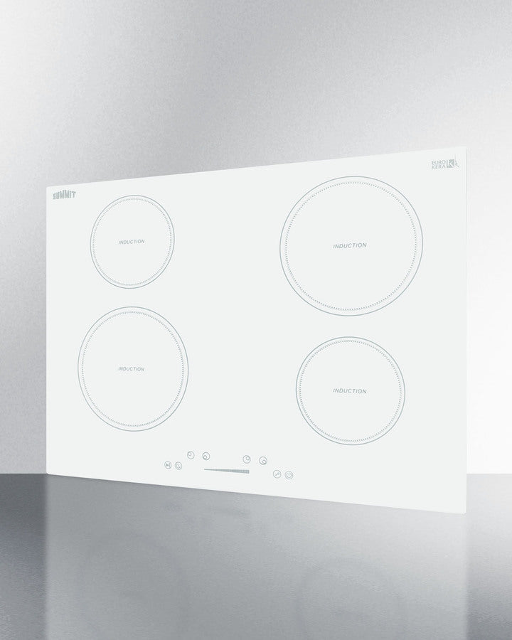 Summit 30" Wide 208-240V 4-Zone Induction Cooktop with 4 Elements, Hot Surface Indicator, ADA Compliant, Induction Technology, Child Lock, Safety Shut-Off Control - SINC4B302W