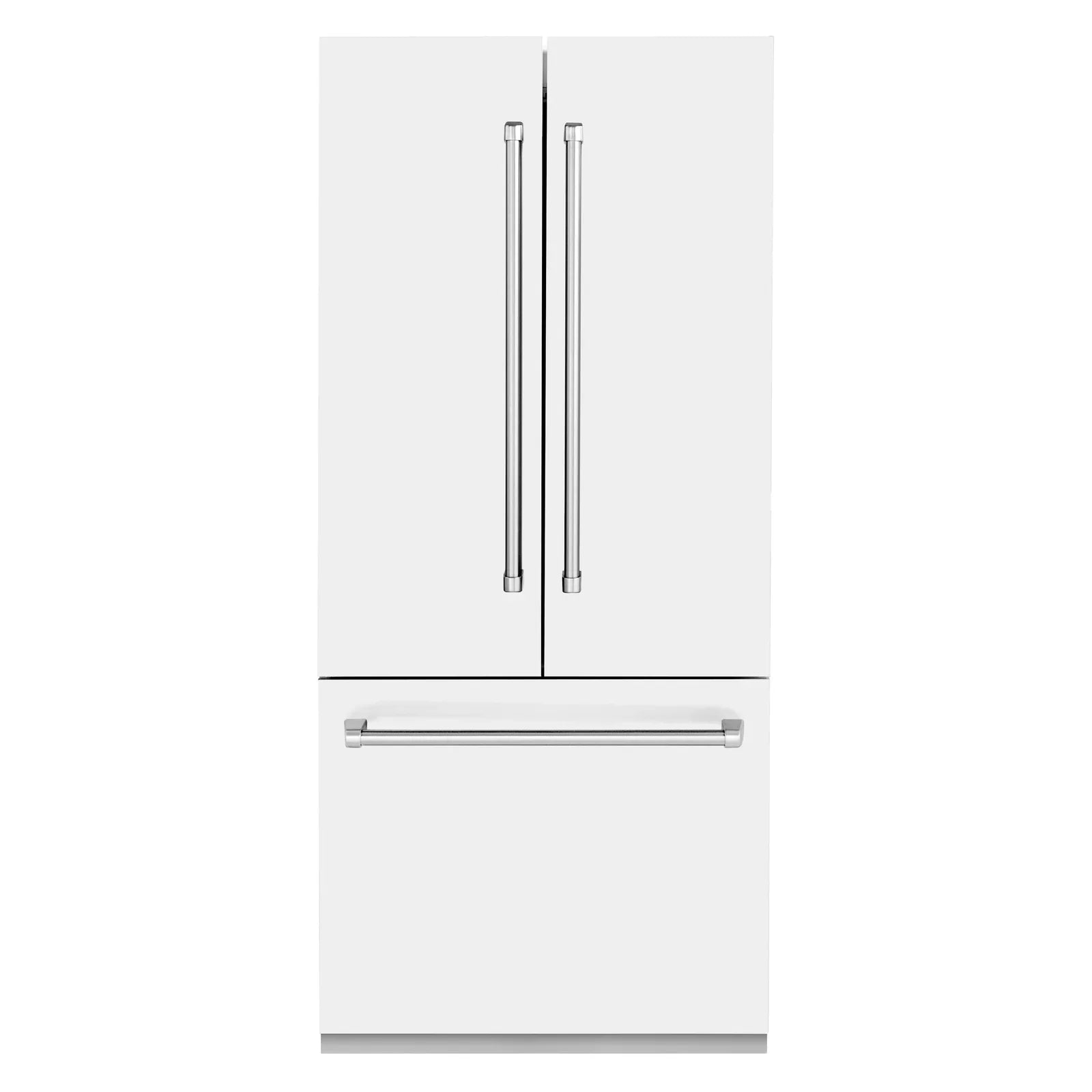 ZLINE 36" 19.6 cu. ft. Built-In 3-Door French Door Refrigerator with Internal Water and Ice Dispenser in White Matte (RBIV-WM-36)