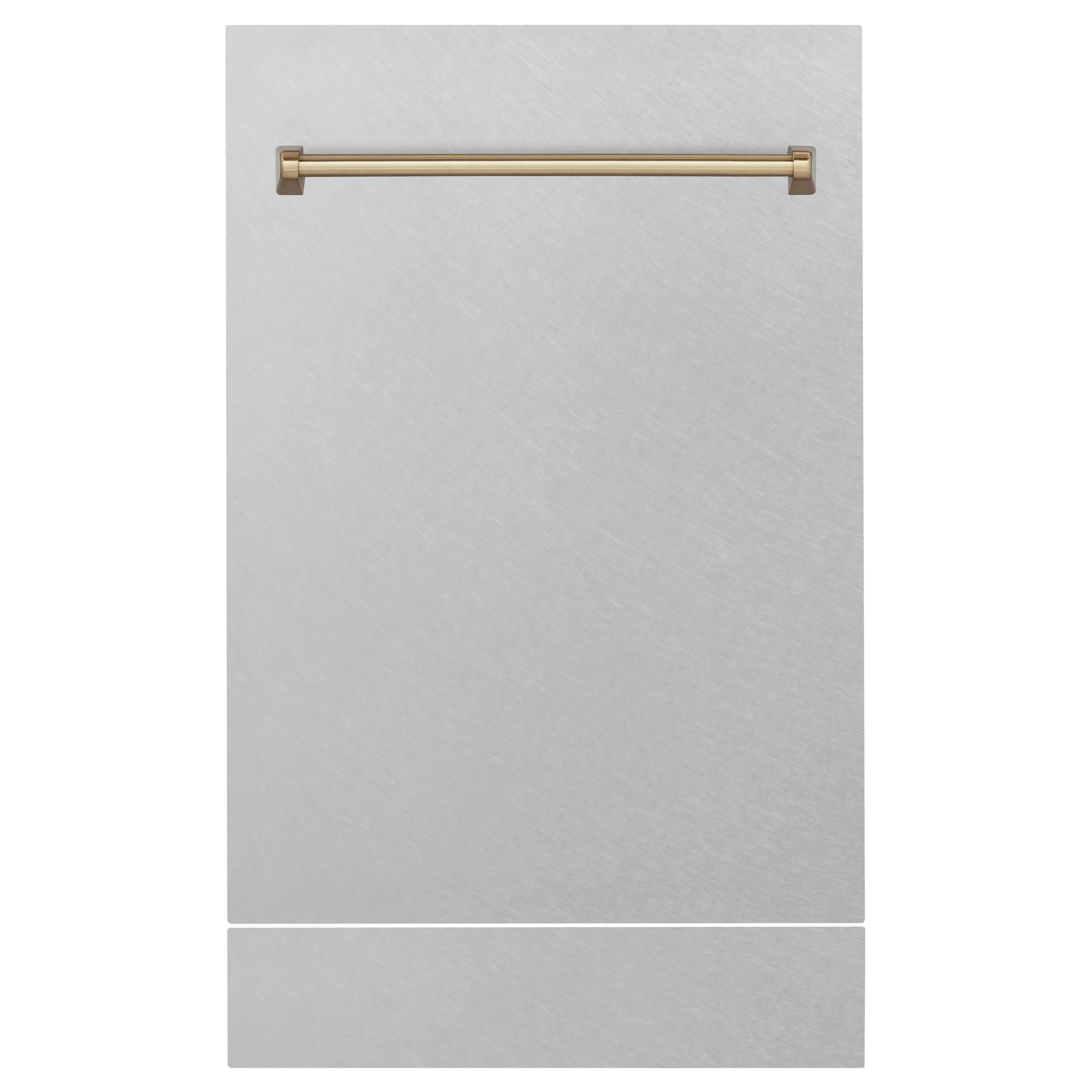 ZLINE 18" Autograph Edition Tallac Dishwasher Panel in DuraSnow® Stainless Steel with Accent Handle (DPVZ-SN-18)
