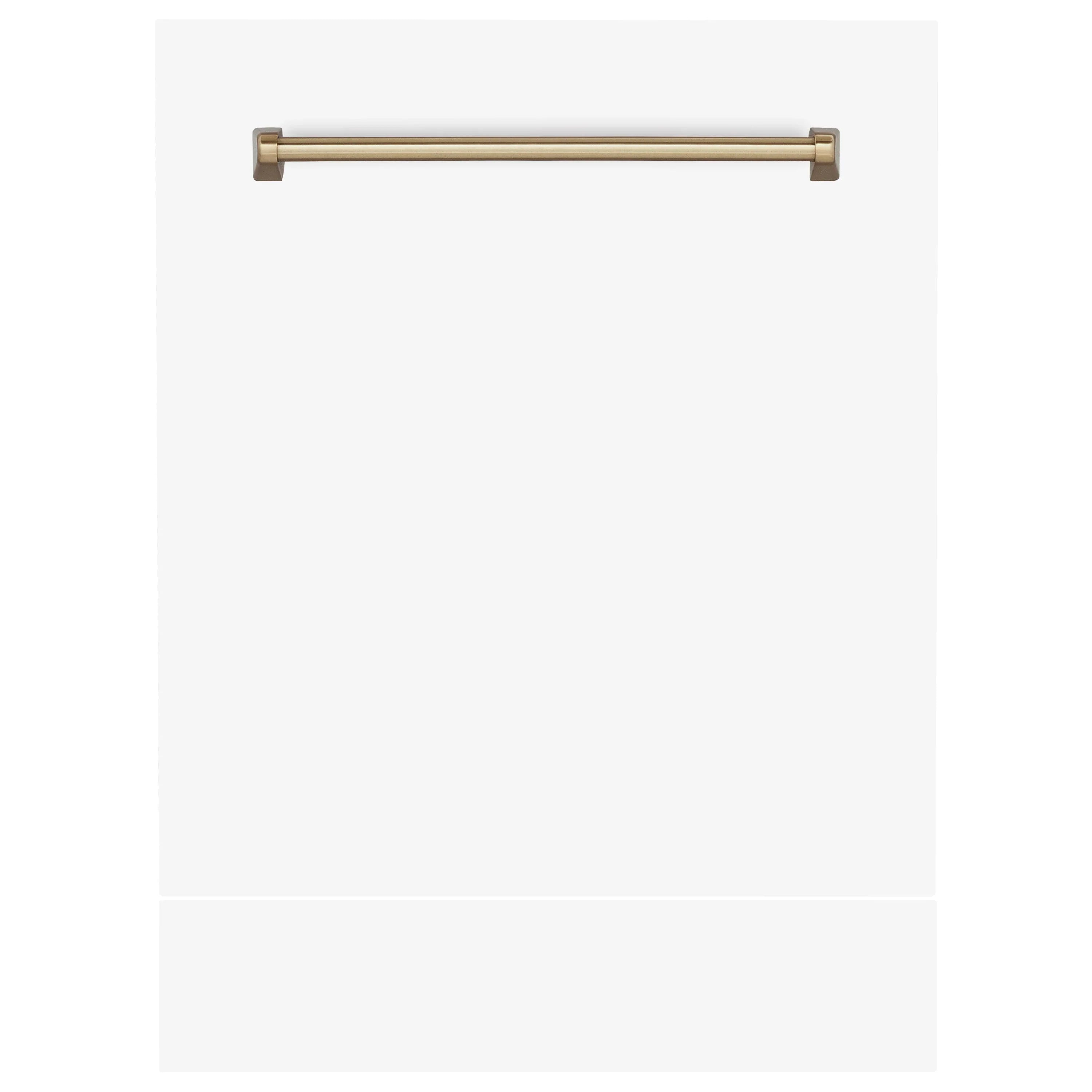 ZLINE 24" Autograph Edition Tallac Dishwasher Panel in White Matte with Accent Handle (DPVZ-WM-24)