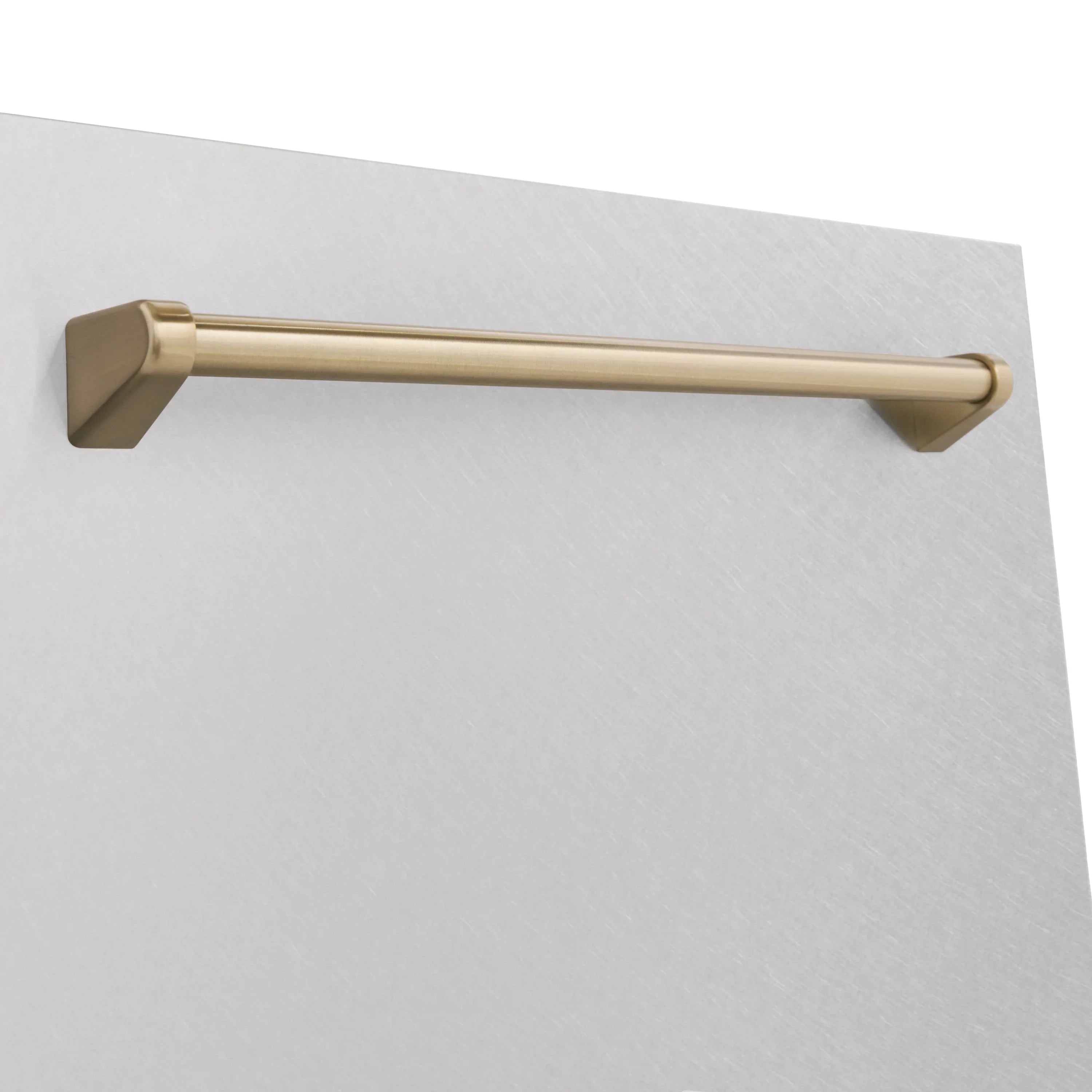 ZLINE 18" Autograph Edition Tallac Dishwasher Panel in DuraSnow® Stainless Steel with Accent Handle (DPVZ-SN-18)