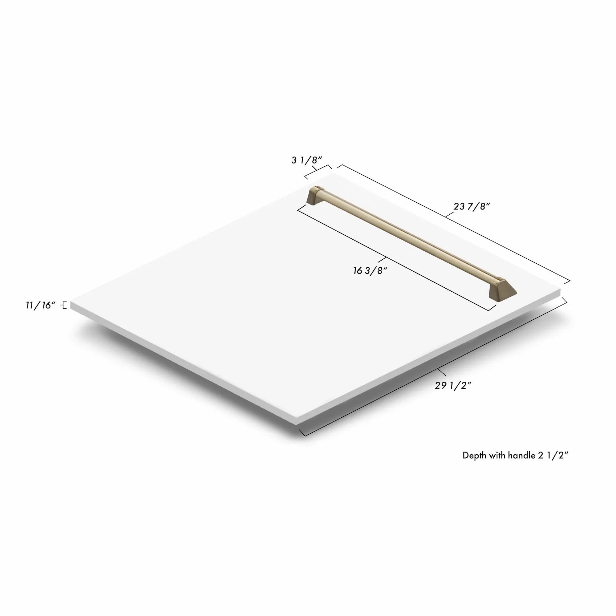 ZLINE 24" Autograph Edition Monument Dishwasher Panel in White Matte (DPMTZ-WM-24)
