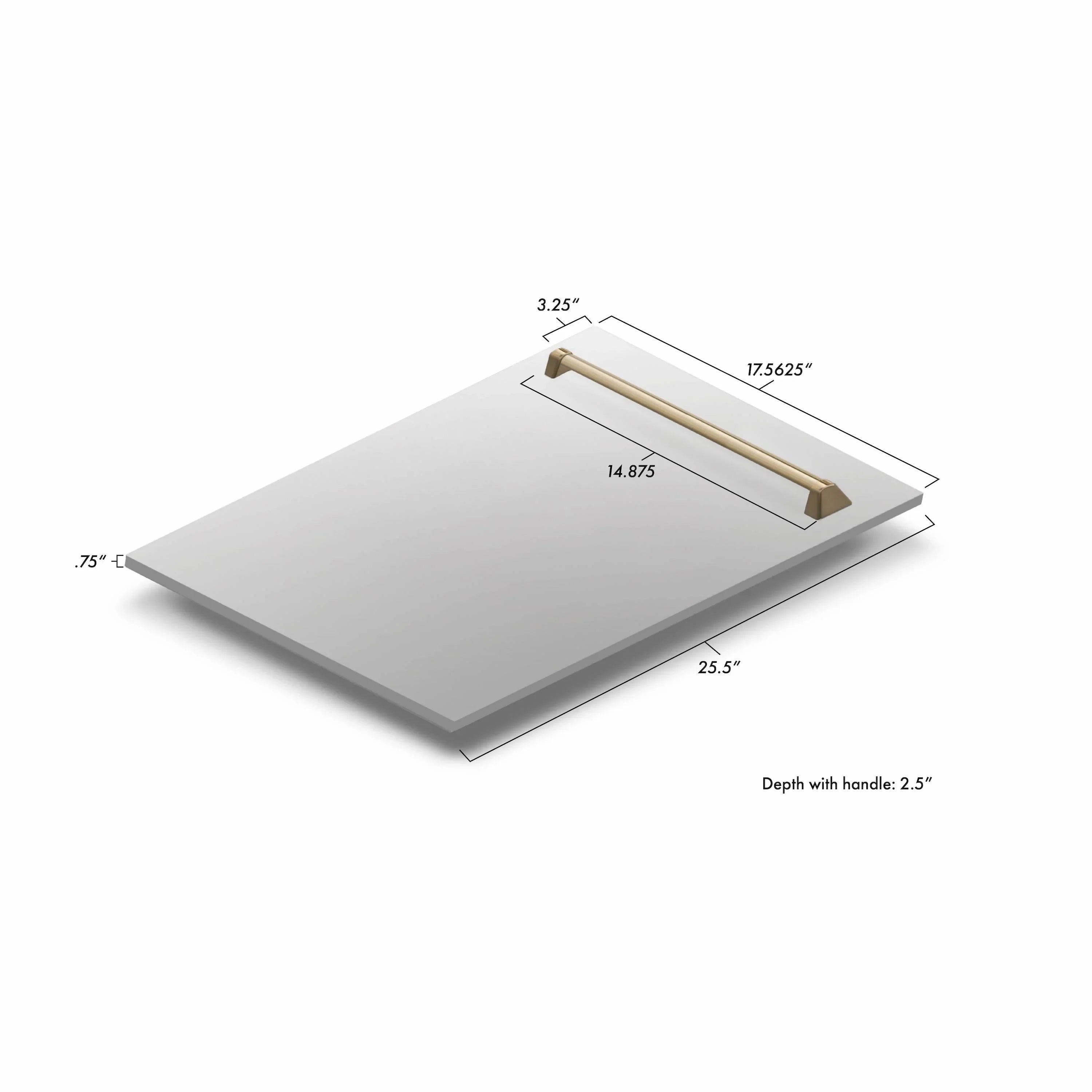 ZLINE 18" Autograph Edition Tallac Dishwasher Panel in Stainless Steel with Accent Handle (DPVZ-304-18)